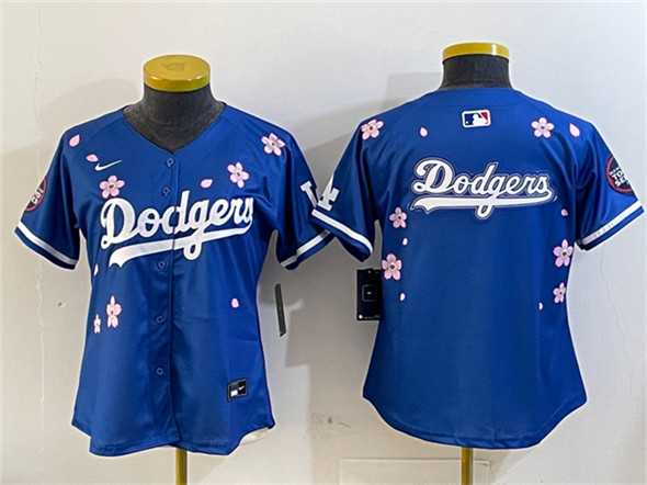 Women%27s Los Angeles Dodgers Team Big Logo Royal 2025 Tokyo Series Limited Stitched Jersey